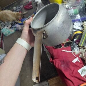 vintage Wear-Ever aluminum pot, likely produced between 1920 and 1949.